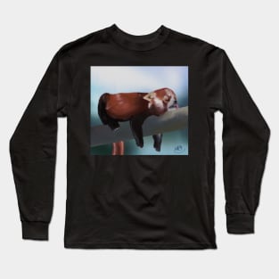 Sleeping Red Panda Long Sleeve T-Shirt